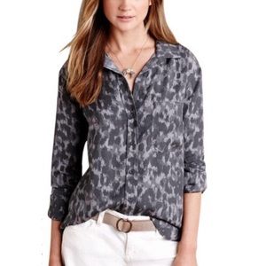 Anthropologie Leopard Print Buttondown